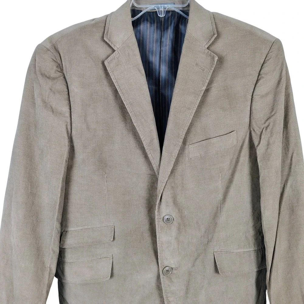 Madison Mens 42R Corduroy Blazer Brown 100% Cotton Dark Academia Preppy SZ 42R